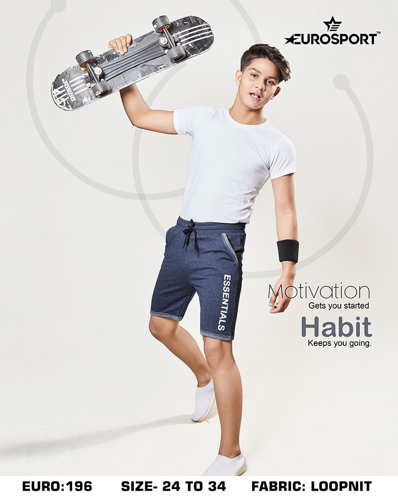 Euro 196 Eurosport Loopknit Boys Shorts Manufacturer Ahmedabad