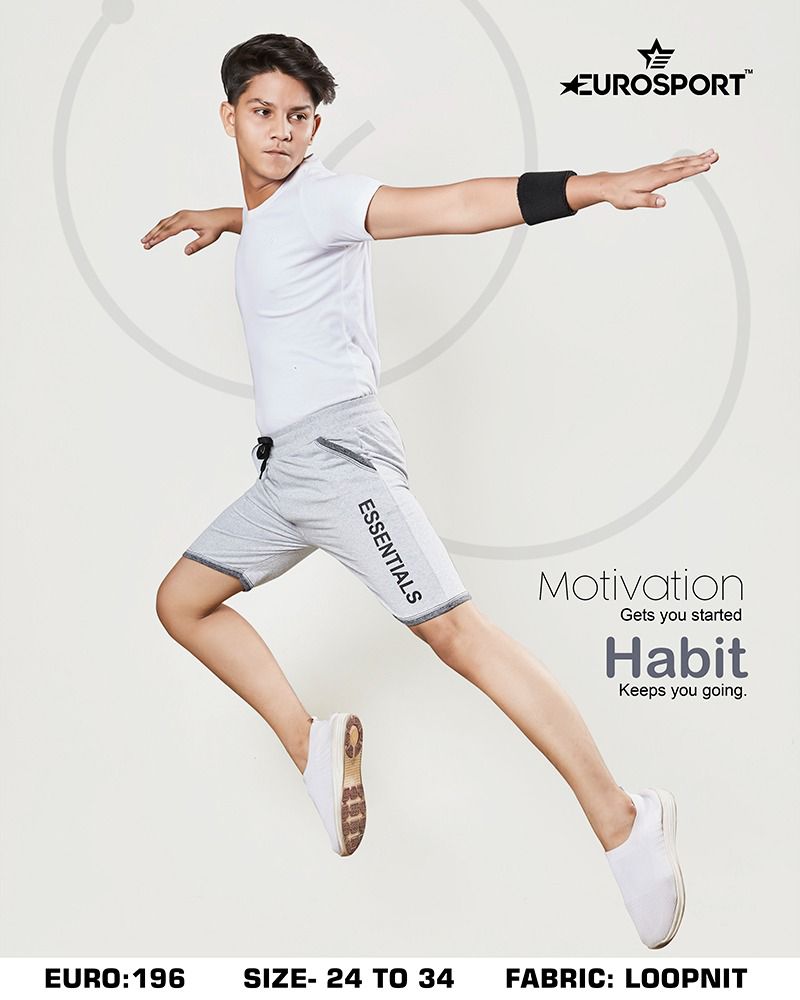 Euro 196 Eurosport Loopknit Boys Shorts Manufacturer Ahmedabad