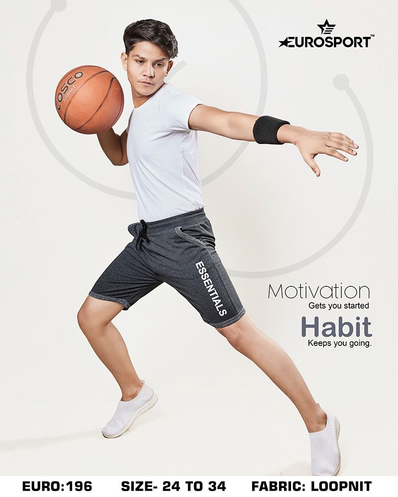 Euro 196 Eurosport Loopknit Boys Shorts Manufacturer Ahmedabad