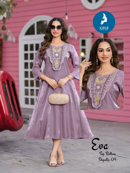 Eva Kaya Roman Glass A-Line Kurti Manufacturer Ahmedabad