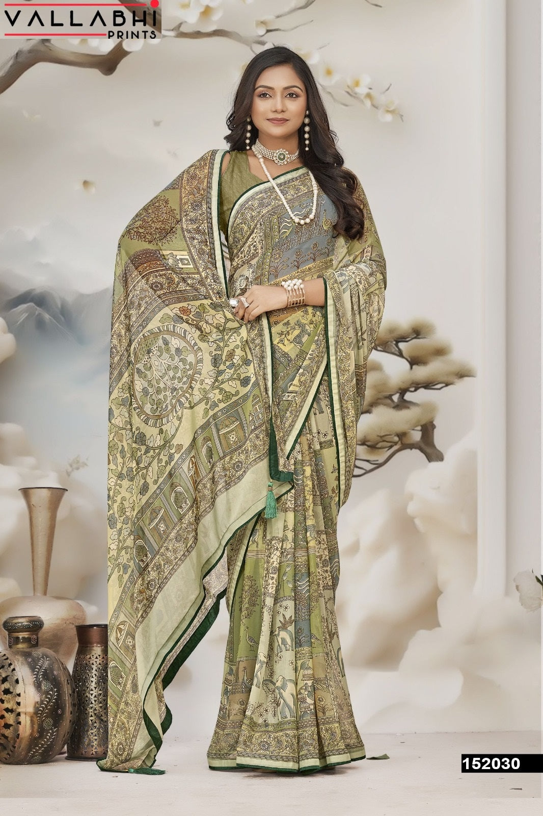 Evalina Vallabhi Prints Georgette Sarees Wholesale Rate