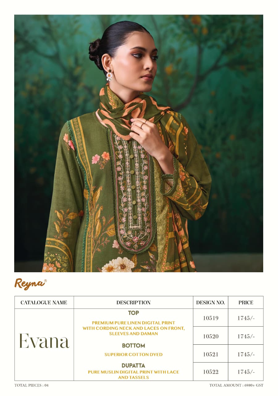 Evana Reyna Linen Pant Style Suits Wholesale