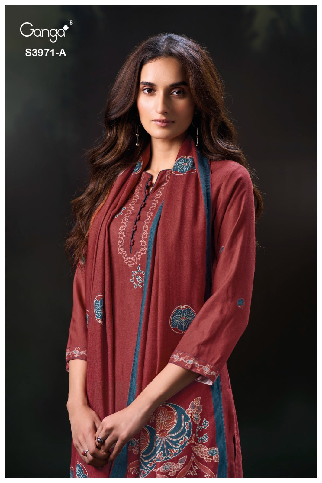 Evani 3971 Ganga Wool Pashmina Suits Wholesaler Gujarat