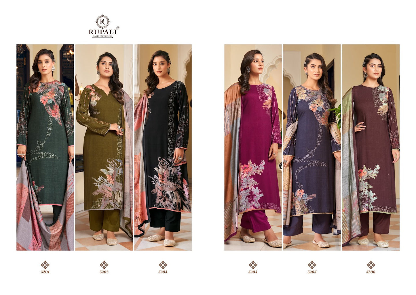 Evania Rupali Jaam Satin Pant Style Suits Exporter