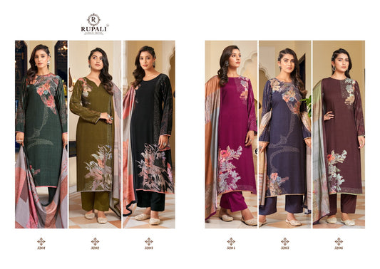 Evania Rupali Jaam Satin Pant Style Suits Exporter