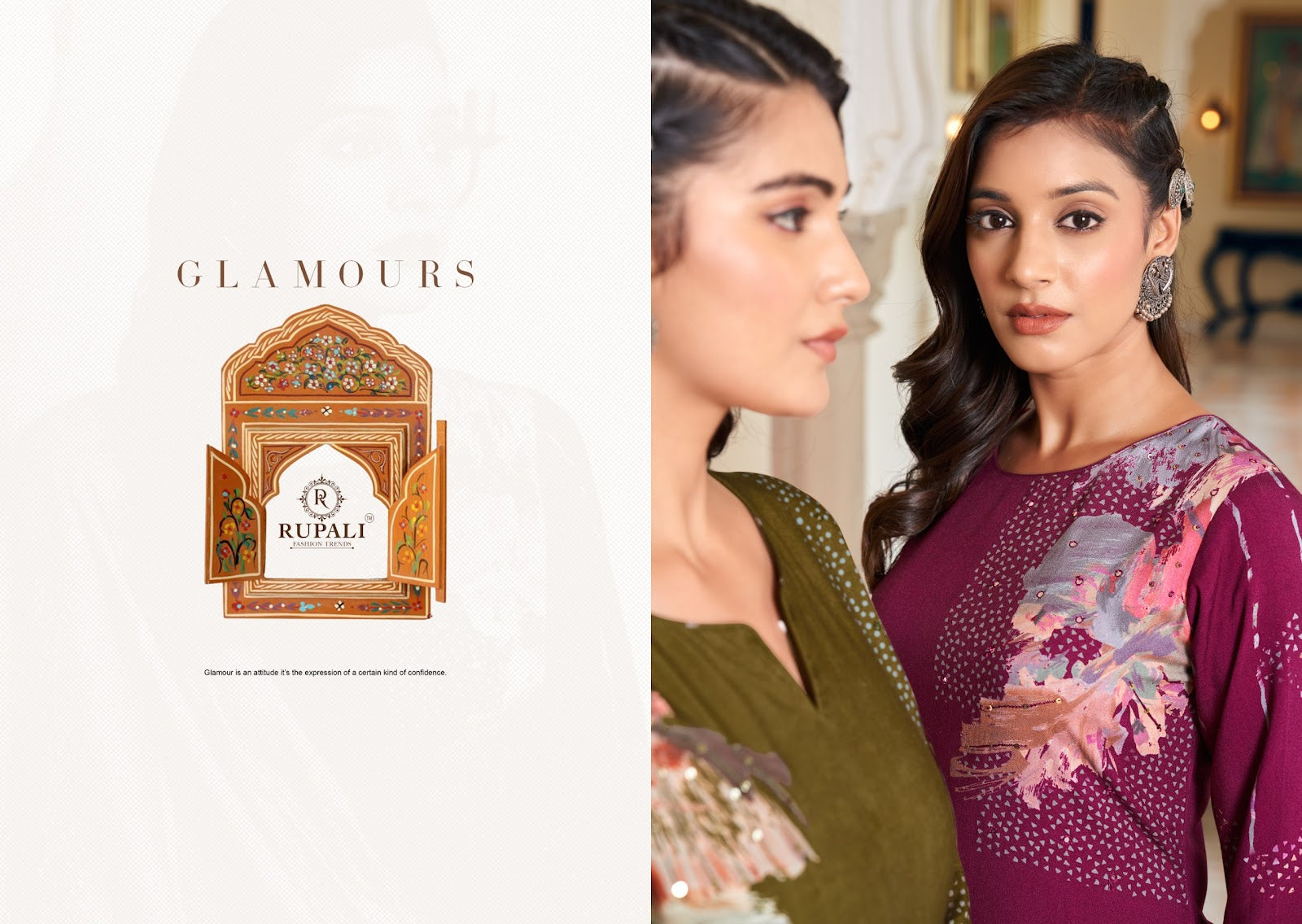 Evania Rupali Jaam Satin Pant Style Suits Exporter