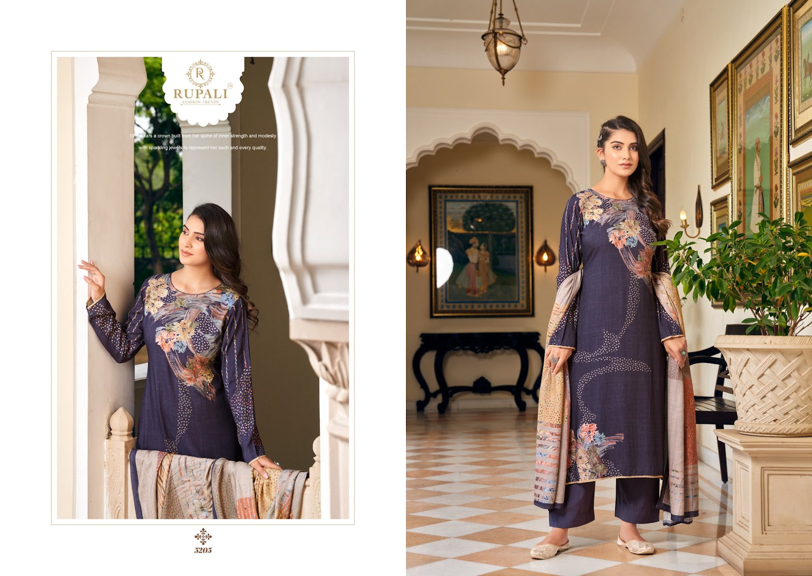 Evania Rupali Jaam Satin Pant Style Suits Exporter