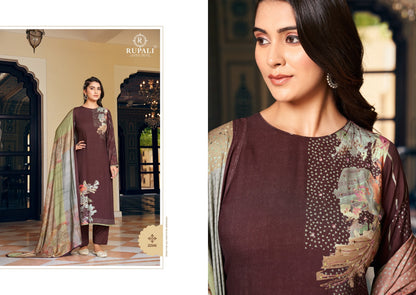 Evania Rupali Jaam Satin Pant Style Suits Exporter