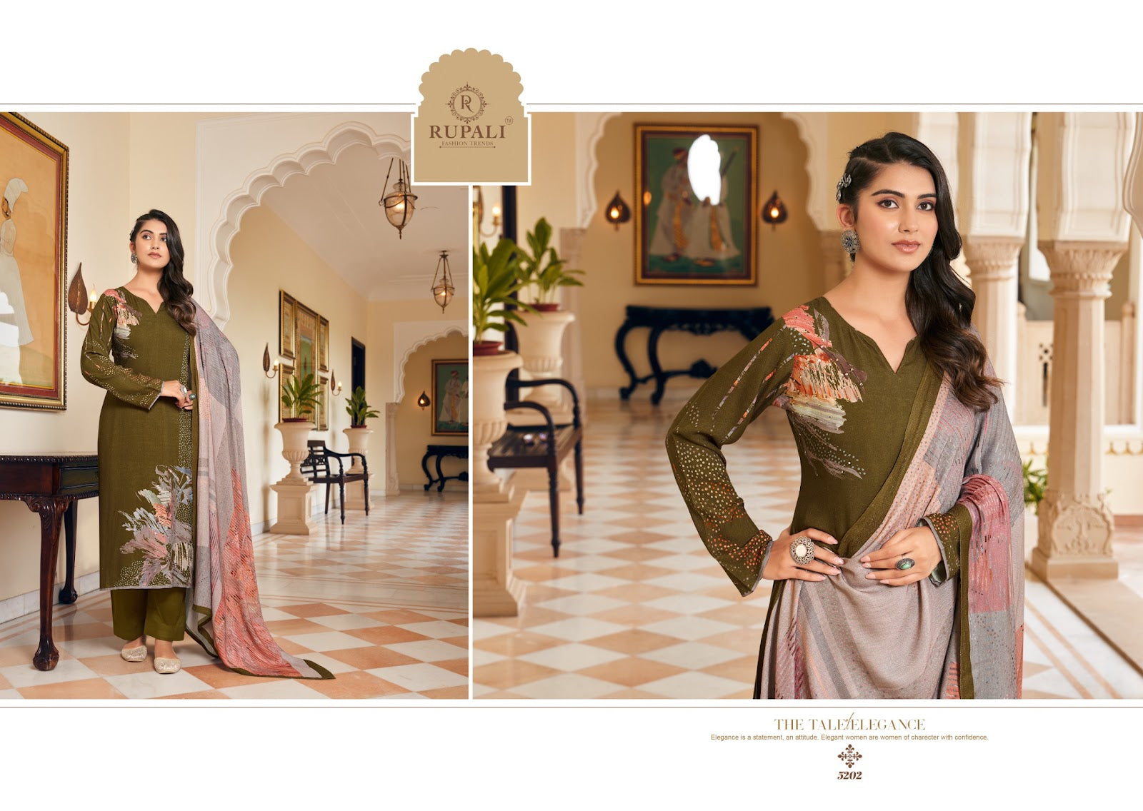 Evania Rupali Jaam Satin Pant Style Suits Exporter