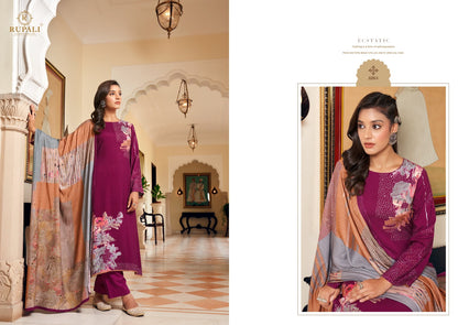 Evania Rupali Jaam Satin Pant Style Suits Exporter