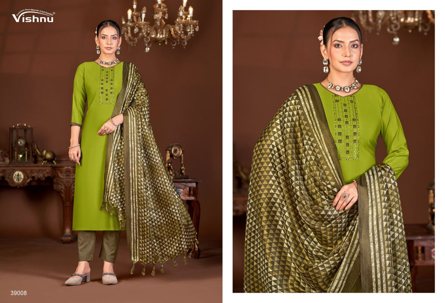 Evanka Vol 13 Vishnu Impex Roman Silk Pant Style Suits Supplier Gujarat
