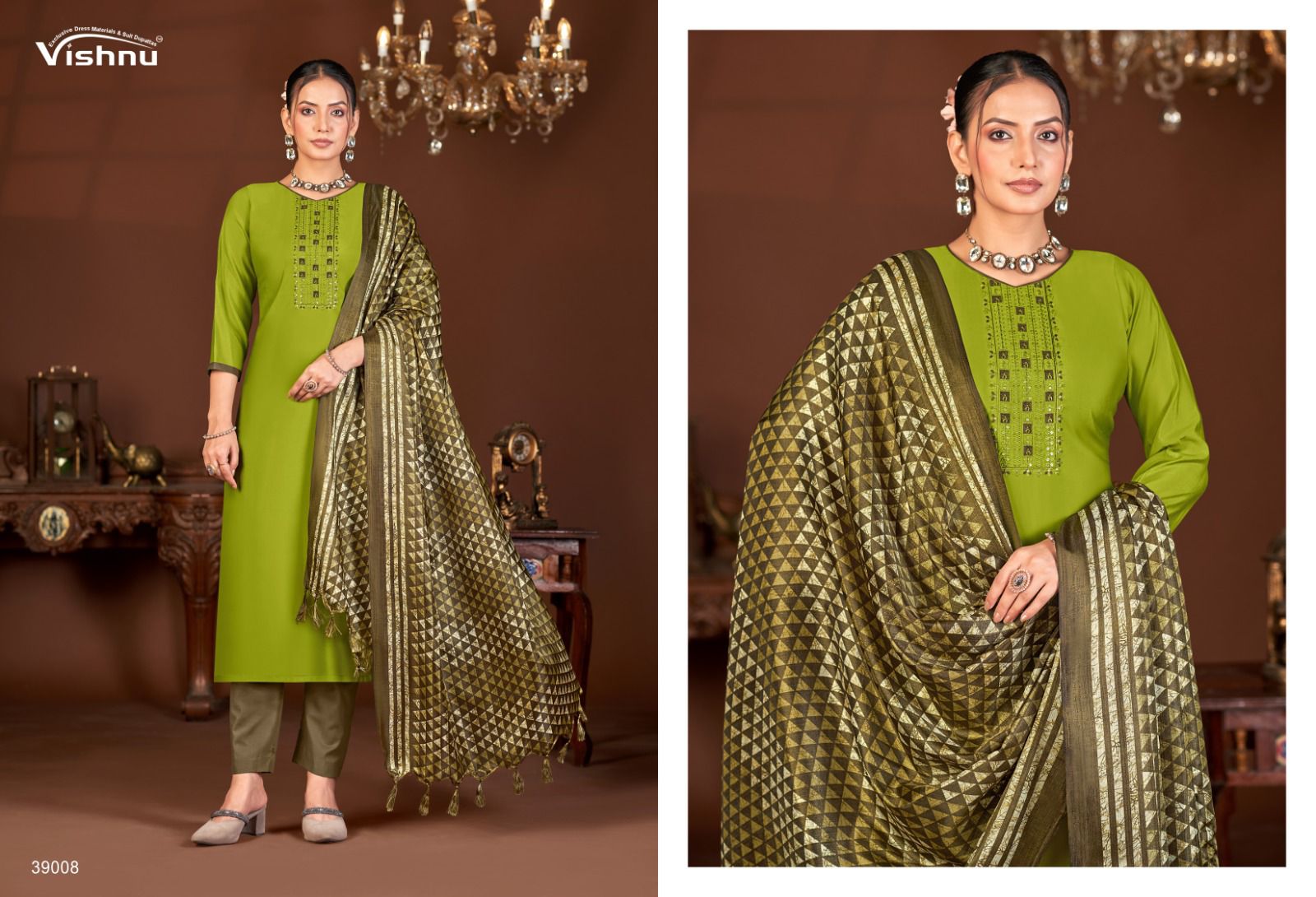 Evanka Vol 13 Vishnu Impex Roman Silk Pant Style Suits Supplier Gujarat