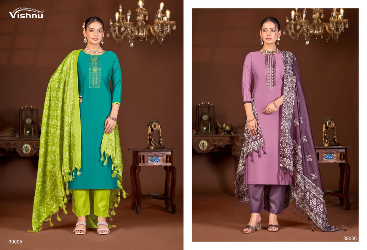 Evanka Vol 13 Vishnu Impex Roman Silk Pant Style Suits Supplier Gujarat