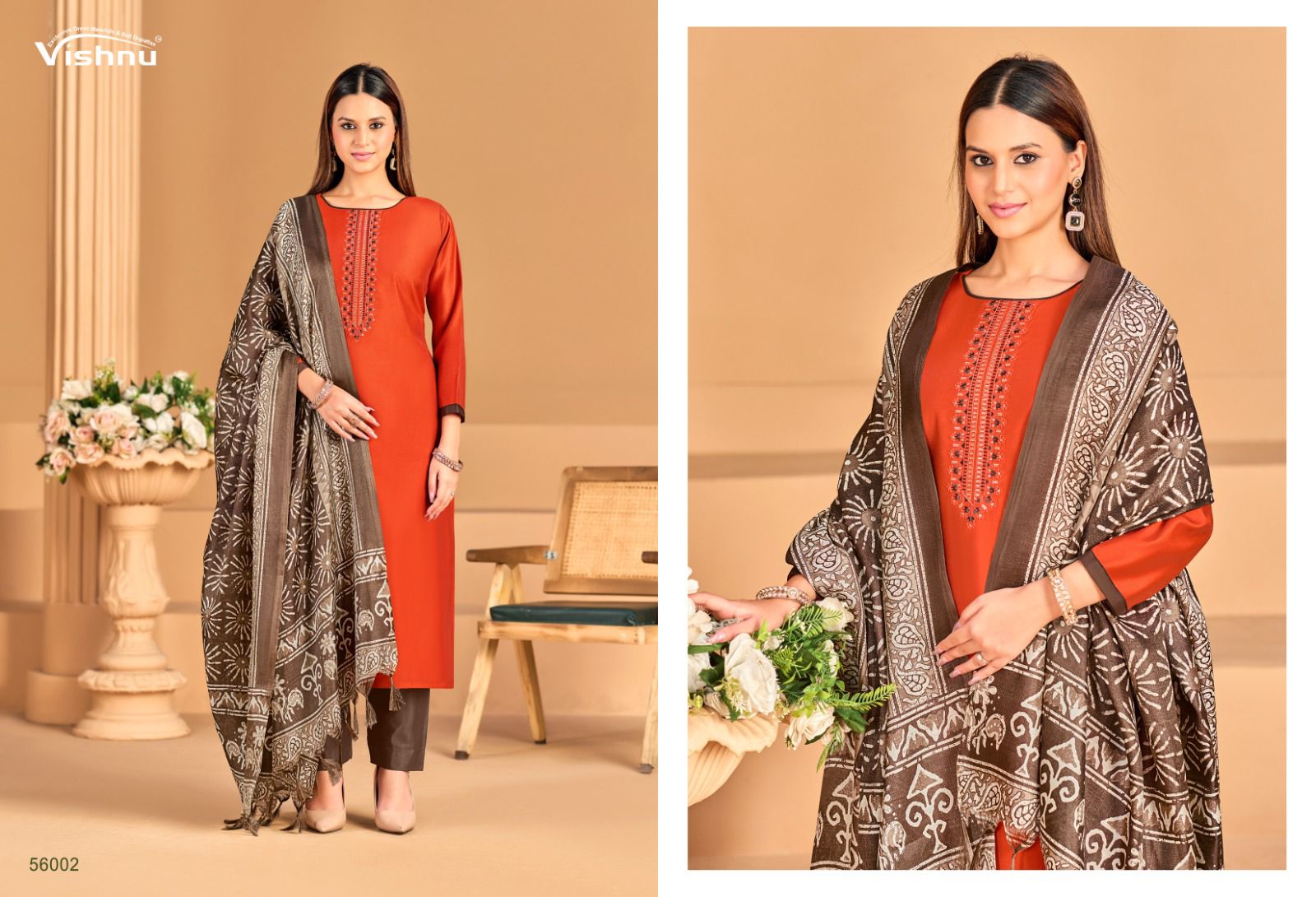 Evanka Vol 14 Vishnu Impex Roman Silk Pant Style Suits Supplier India