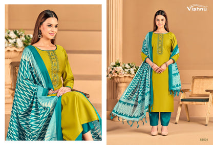 Evanka Vol 14 Vishnu Impex Roman Silk Pant Style Suits Supplier India