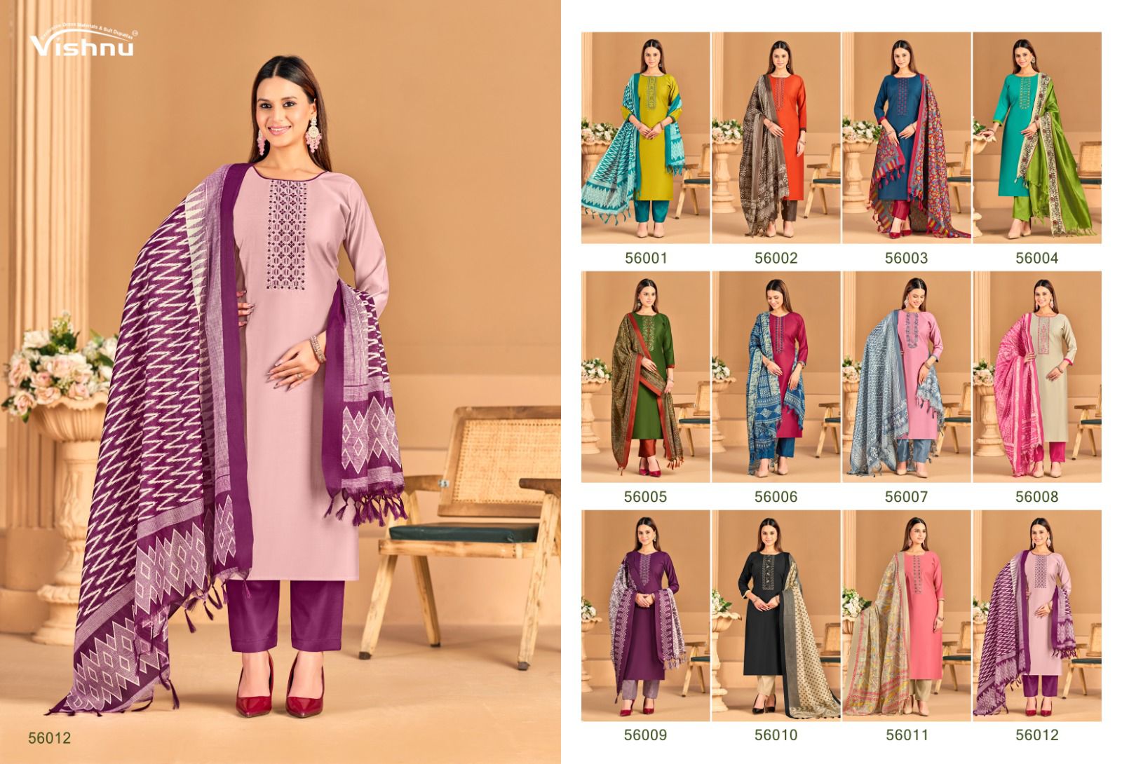 Evanka Vol 14 Vishnu Impex Roman Silk Pant Style Suits Supplier India