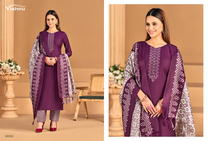 Evanka Vol 14 Vishnu Impex Roman Silk Pant Style Suits Supplier India