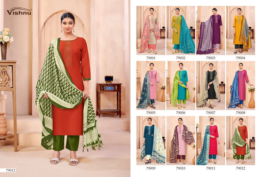 Evanka Vol 15 Vishnu Impex Roman Silk Pant Style Suits Supplier Ahmedabad