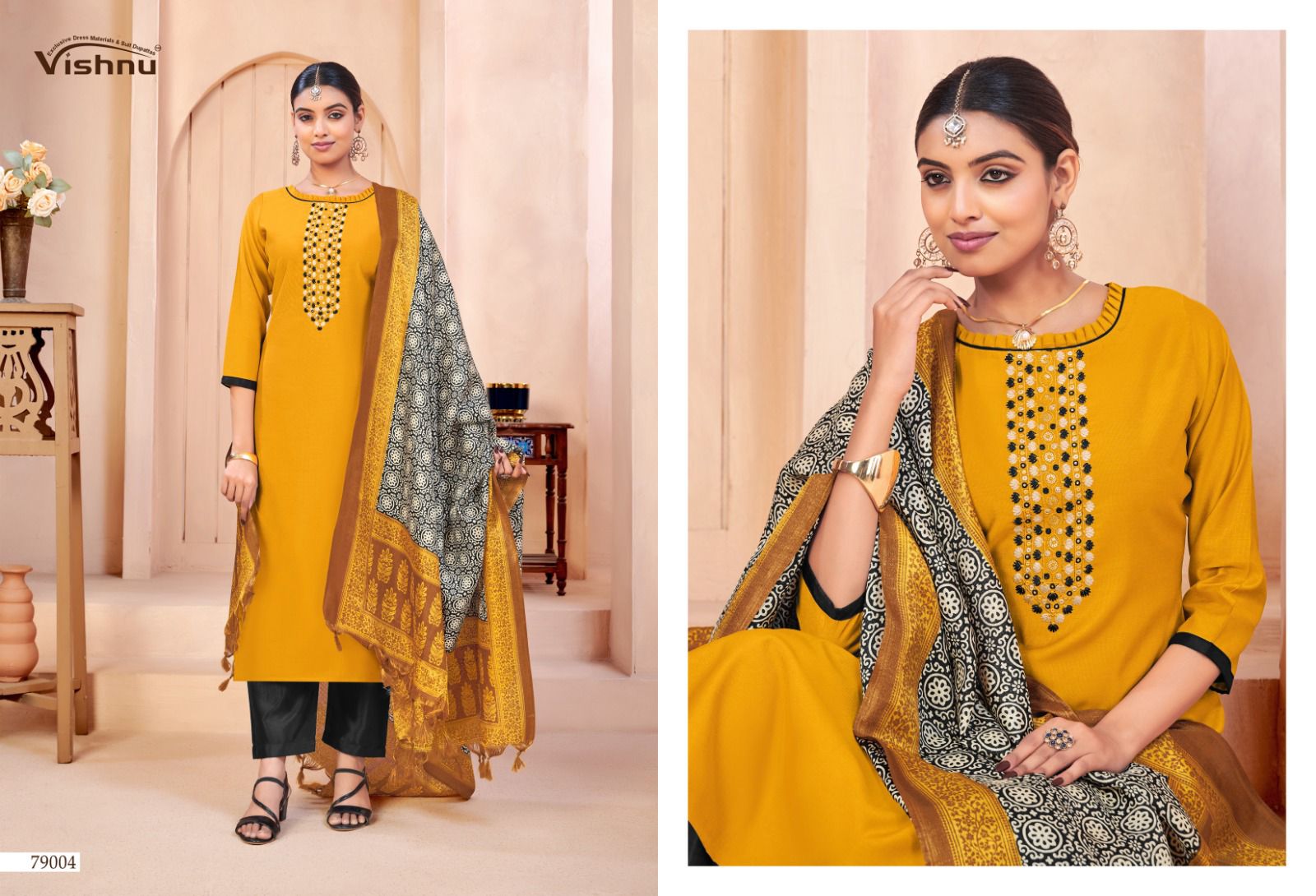 Evanka Vol 15 Vishnu Impex Roman Silk Pant Style Suits Supplier Ahmedabad