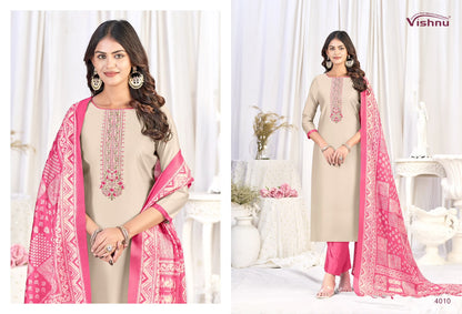 Evanka Vol 16 Vishnu Impex Roman Silk Pant Style Suits Wholesale