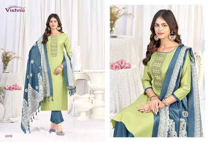 Evanka Vol 16 Vishnu Impex Roman Silk Pant Style Suits Wholesale
