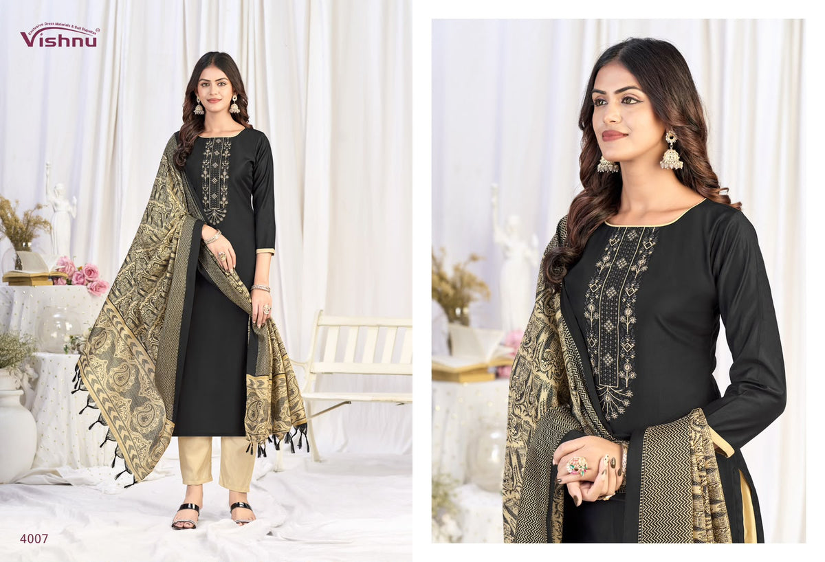 Evanka Vol 16 Vishnu Impex Roman Silk Pant Style Suits Wholesale