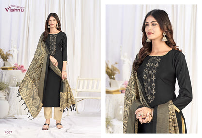 Evanka Vol 16 Vishnu Impex Roman Silk Pant Style Suits Wholesale