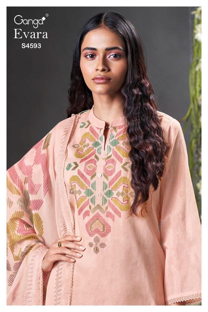 Evara 4593 Ganga Organdy Plazzo Style Suits Supplier India