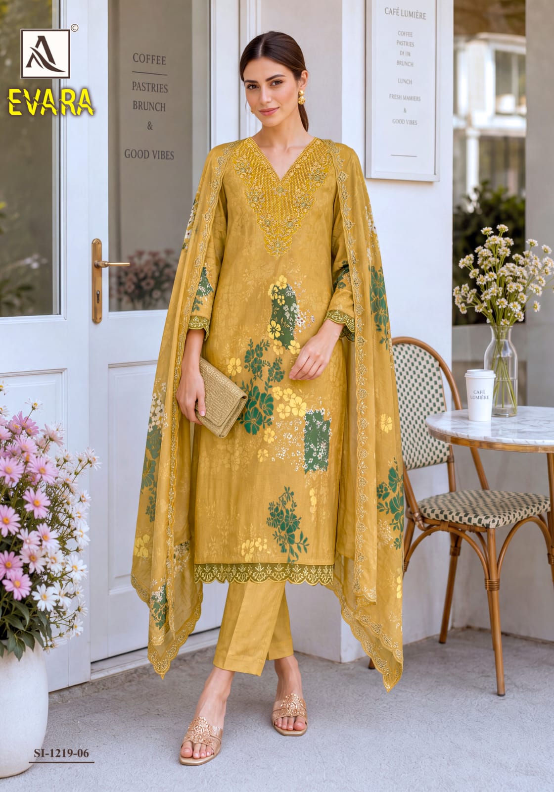 Evara Alok Viscose Maslin Karachi Salwar Suits Manufacturer India
