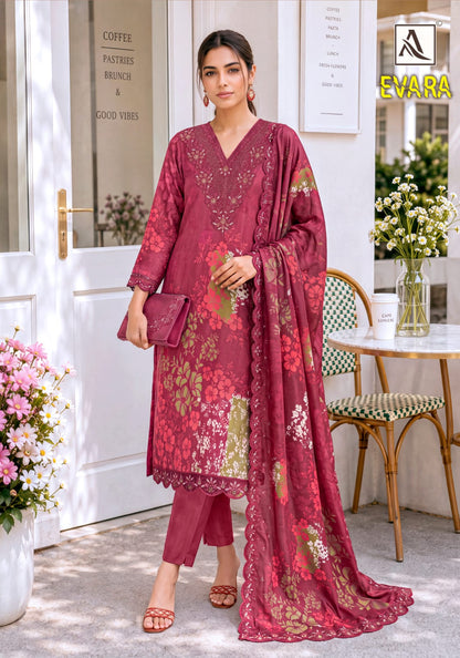 Evara Alok Viscose Maslin Karachi Salwar Suits Manufacturer India