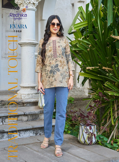 Evara Vol 1 Radhika Lifestyle Reyon Short Kurtis Exporter