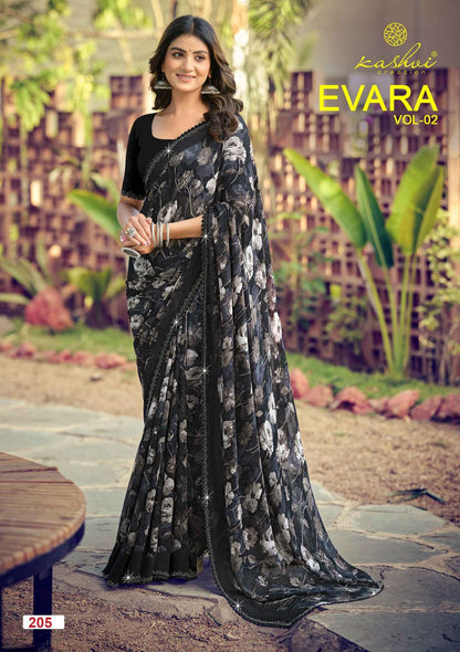 Evara Vol 2 Kashvi Creation Georgette Sarees Wholesale Price