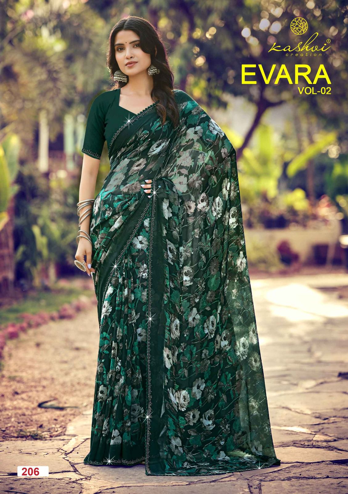 Evara Vol 2 Kashvi Creation Georgette Sarees Wholesale Price