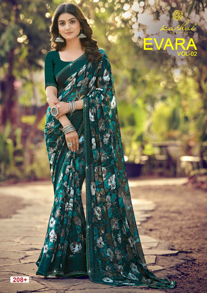 Evara Vol 2 Kashvi Creation Georgette Sarees Wholesale Price