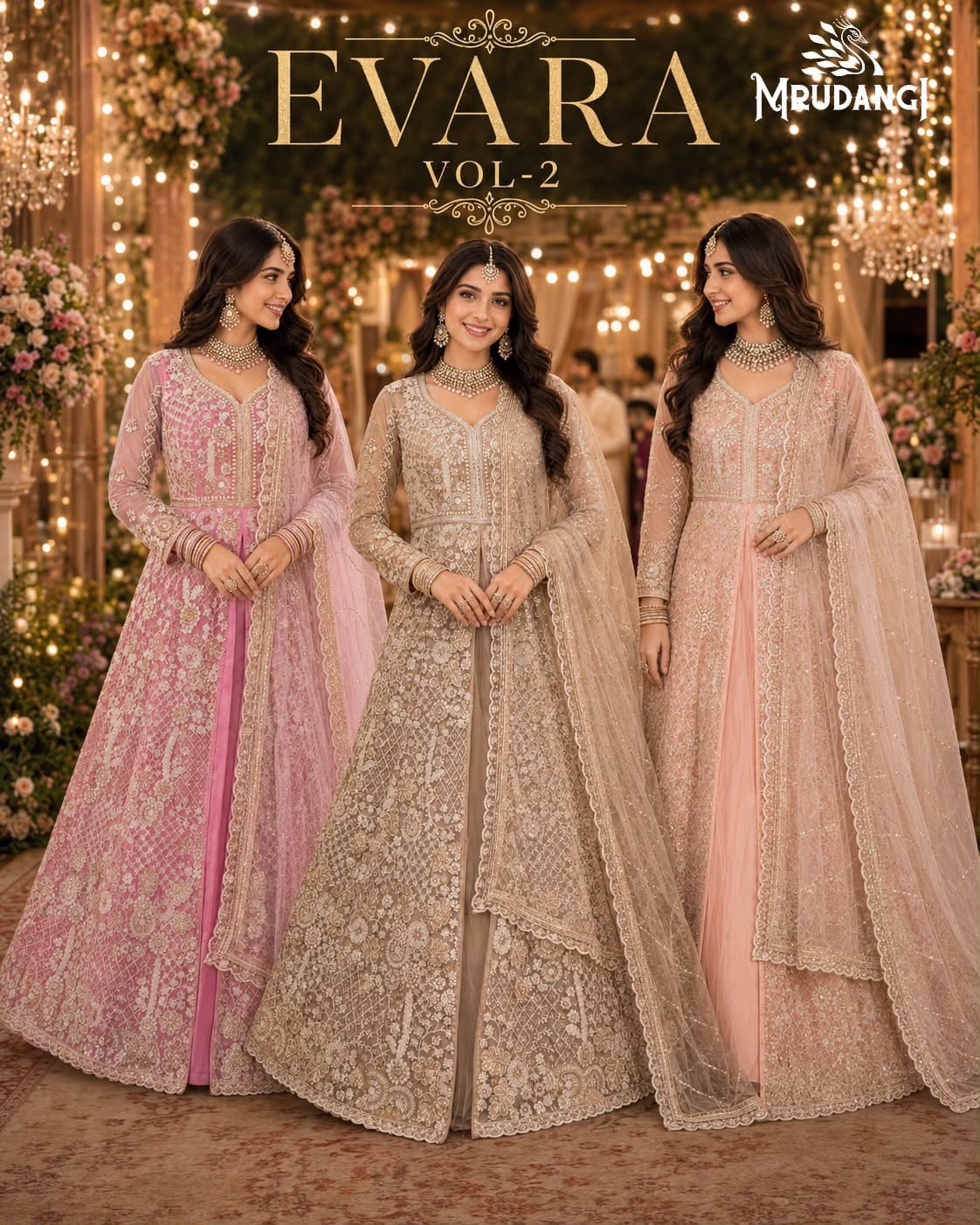 Evara Vol 2 Mrudangi Net Indo Western Pair Wholesale Price
