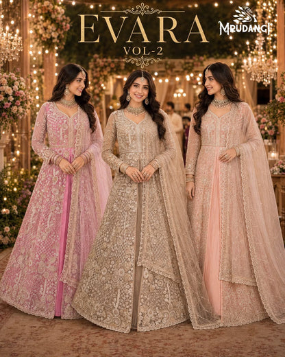 Evara Vol 2 Mrudangi Net Indo Western Pair Wholesale Price