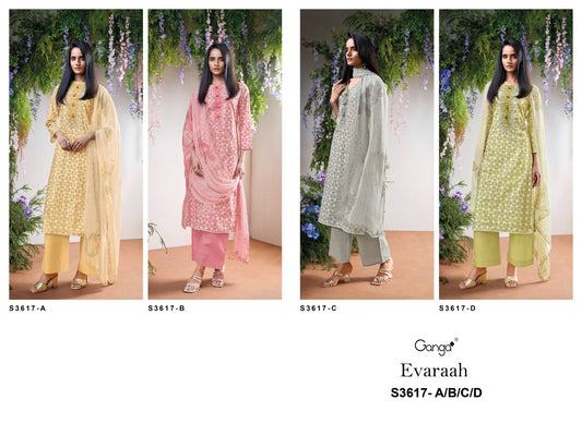 Evaraah 3617 Ganga Premium Cotton Plazzo Style Suits Wholesaler Ahmedabad