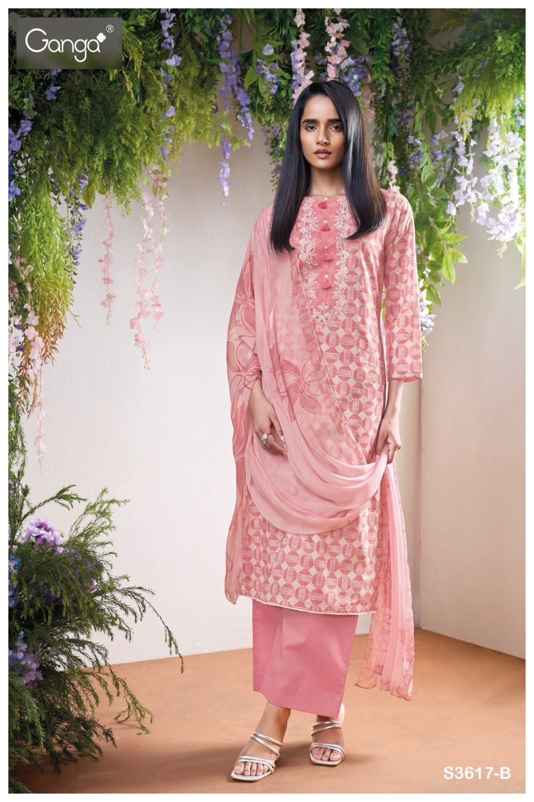 Evaraah 3617 Ganga Premium Cotton Plazzo Style Suits Wholesaler Ahmedabad