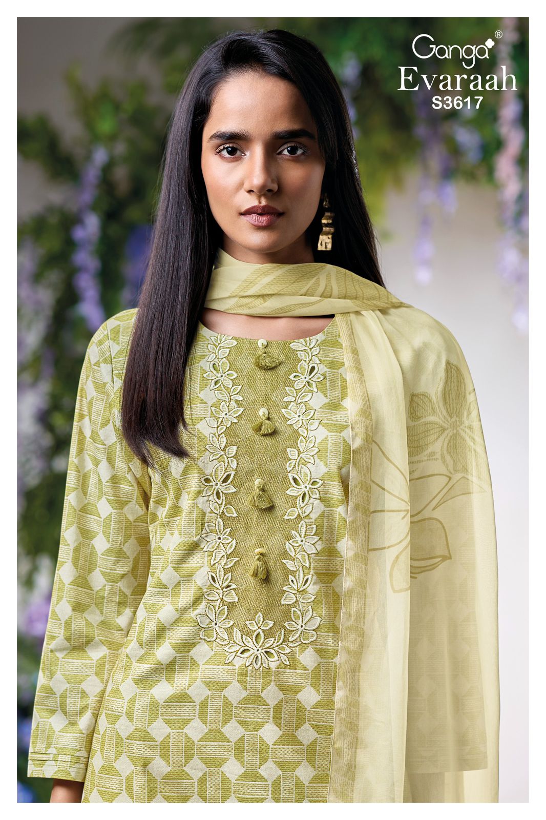 Evaraah 3617 Ganga Premium Cotton Plazzo Style Suits Wholesaler Ahmedabad