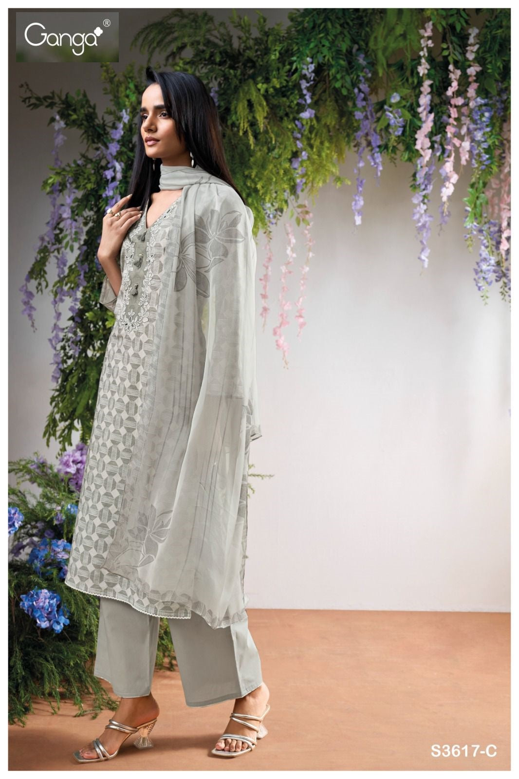 Evaraah 3617 Ganga Premium Cotton Plazzo Style Suits Wholesaler Ahmedabad