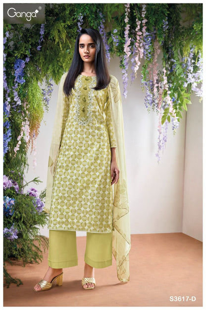 Evaraah 3617 Ganga Premium Cotton Plazzo Style Suits Wholesaler Ahmedabad
