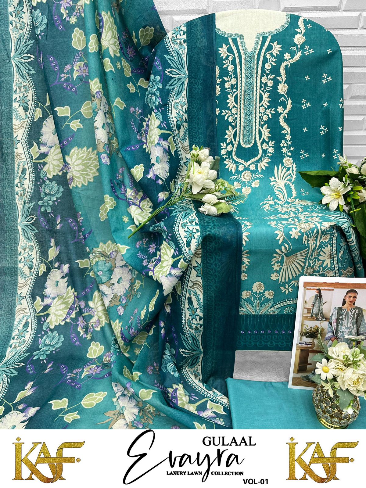 Evayra Gulaal Vol 1 Kaf Cotton Karachi Salwar Suits Exporter Gujarat