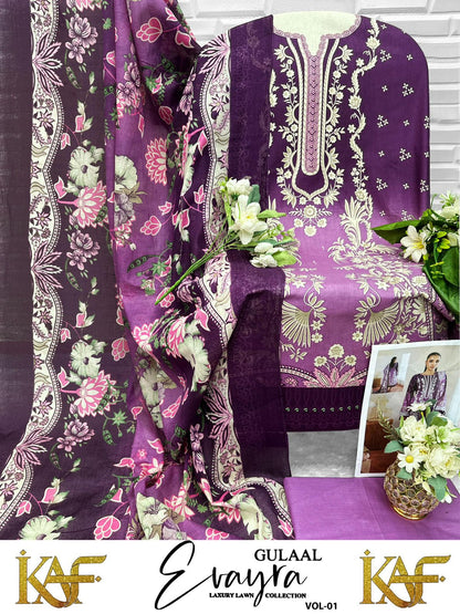 Evayra Gulaal Vol 1 Kaf Cotton Karachi Salwar Suits Exporter Gujarat