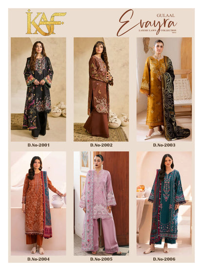 Evayra Gulaal Vol 2 Kaf Cotton Karachi Salwar Suits Supplier