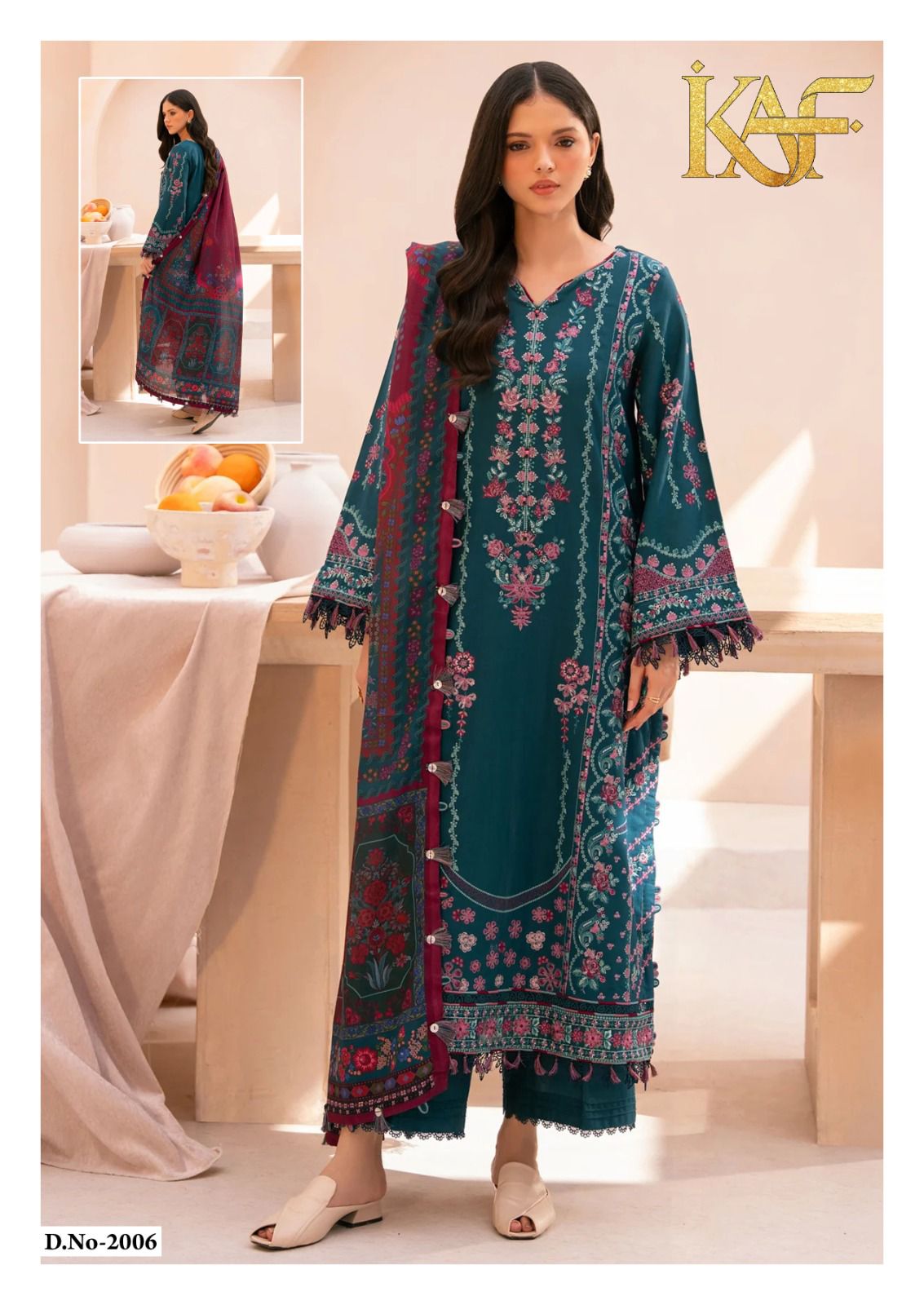 Evayra Gulaal Vol 2 Kaf Cotton Karachi Salwar Suits Supplier