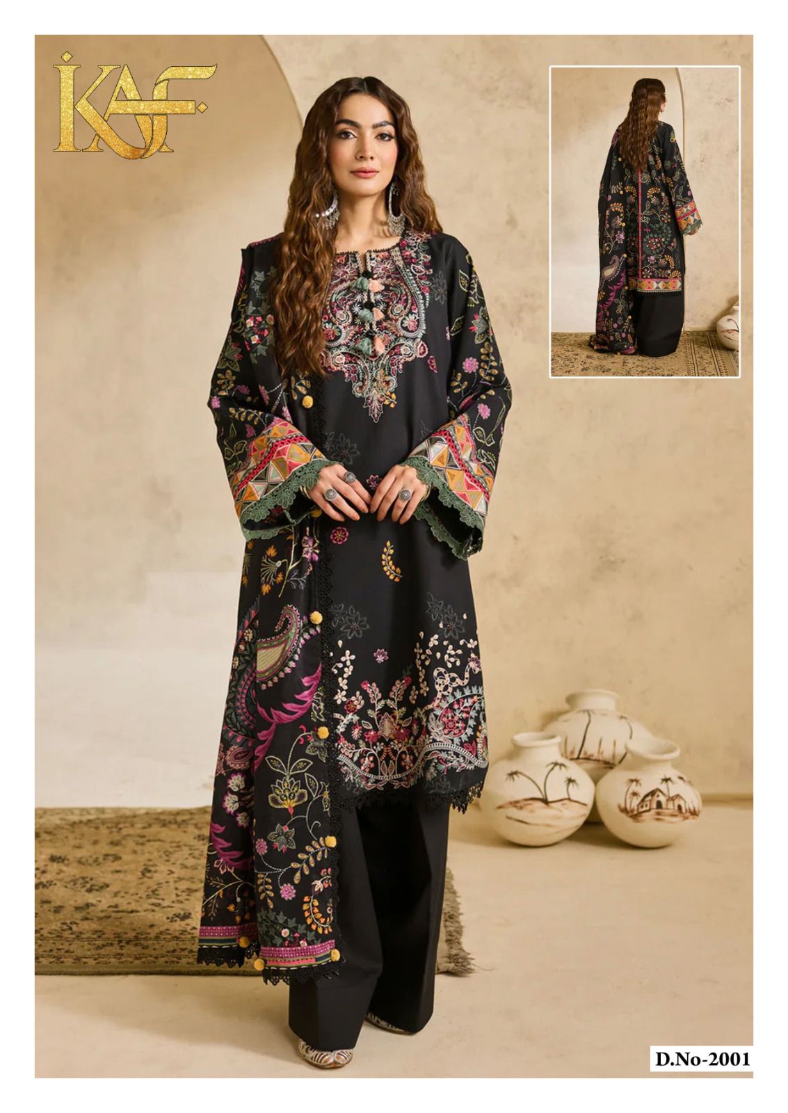 Evayra Gulaal Vol 2 Kaf Cotton Karachi Salwar Suits Supplier