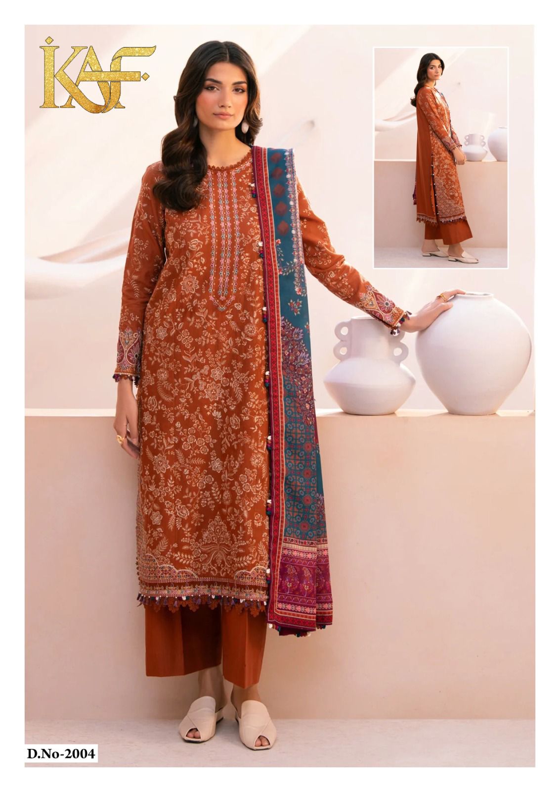 Evayra Gulaal Vol 2 Kaf Cotton Karachi Salwar Suits Supplier