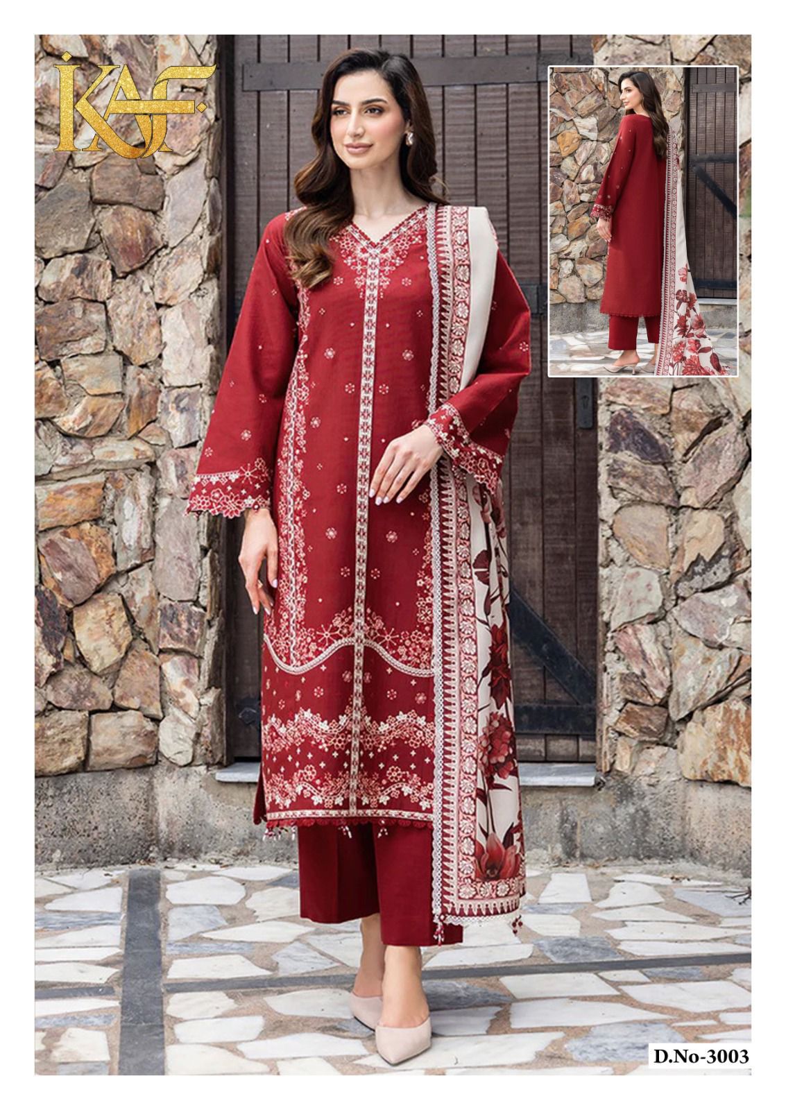 Evayra Gulaal Vol 3 Kaf Lawn Cotton Karachi Salwar Suits Supplier Ahmedabad