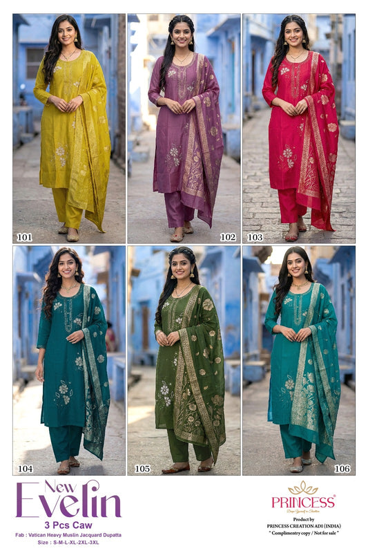 Evelin Princess Creation Vatican Readymade Pant Style Suits Wholesale Price