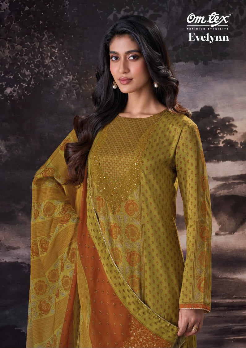 Evelynn Omtex Muslin Silk Pant Style Suits Supplier Ahmedabad